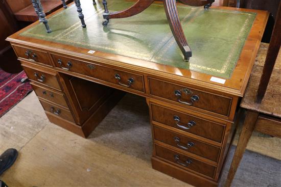 Yewwood pedestal desk